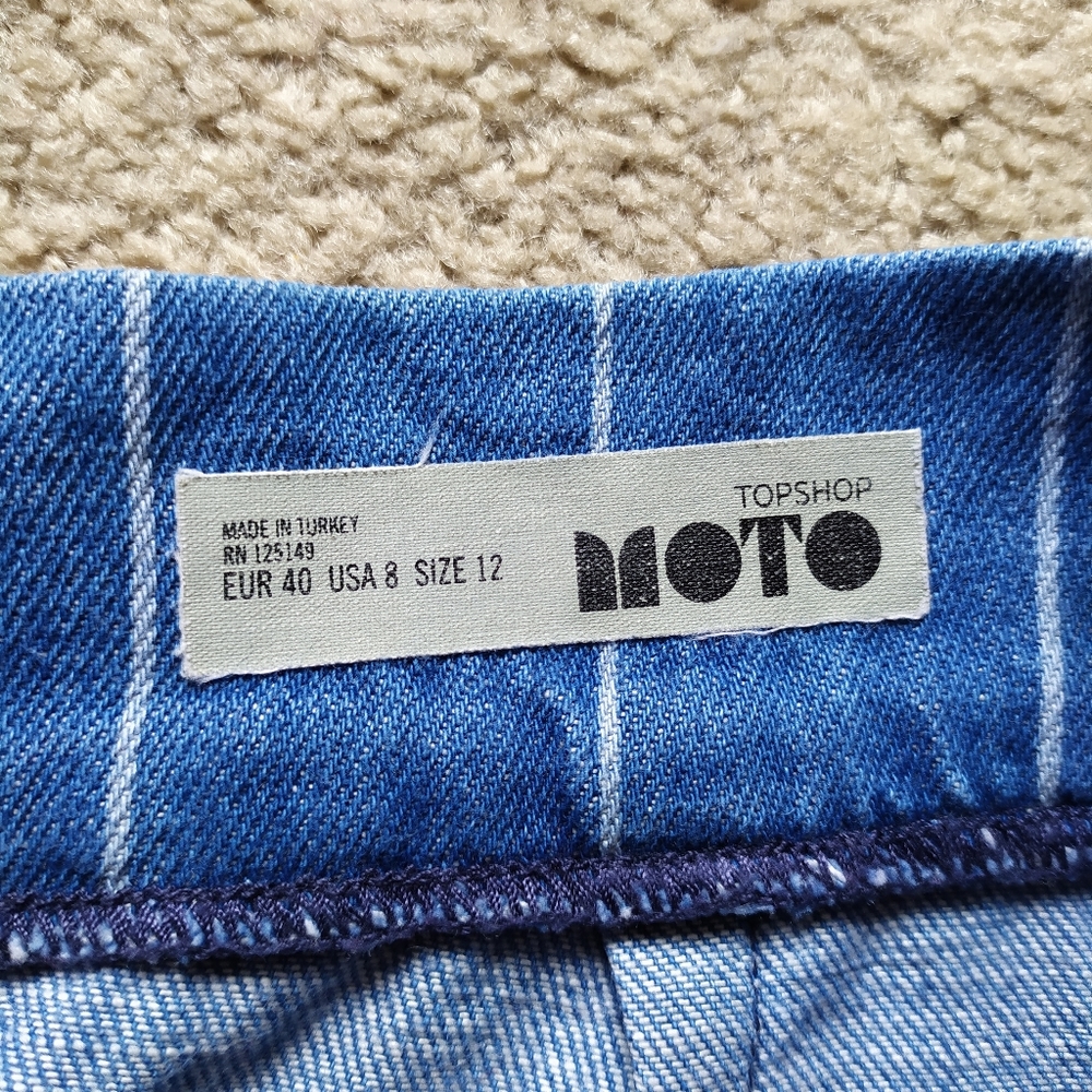 3 for $15 Topshop MOTO stripe a-line skirt EUC - Picture 7 of 8